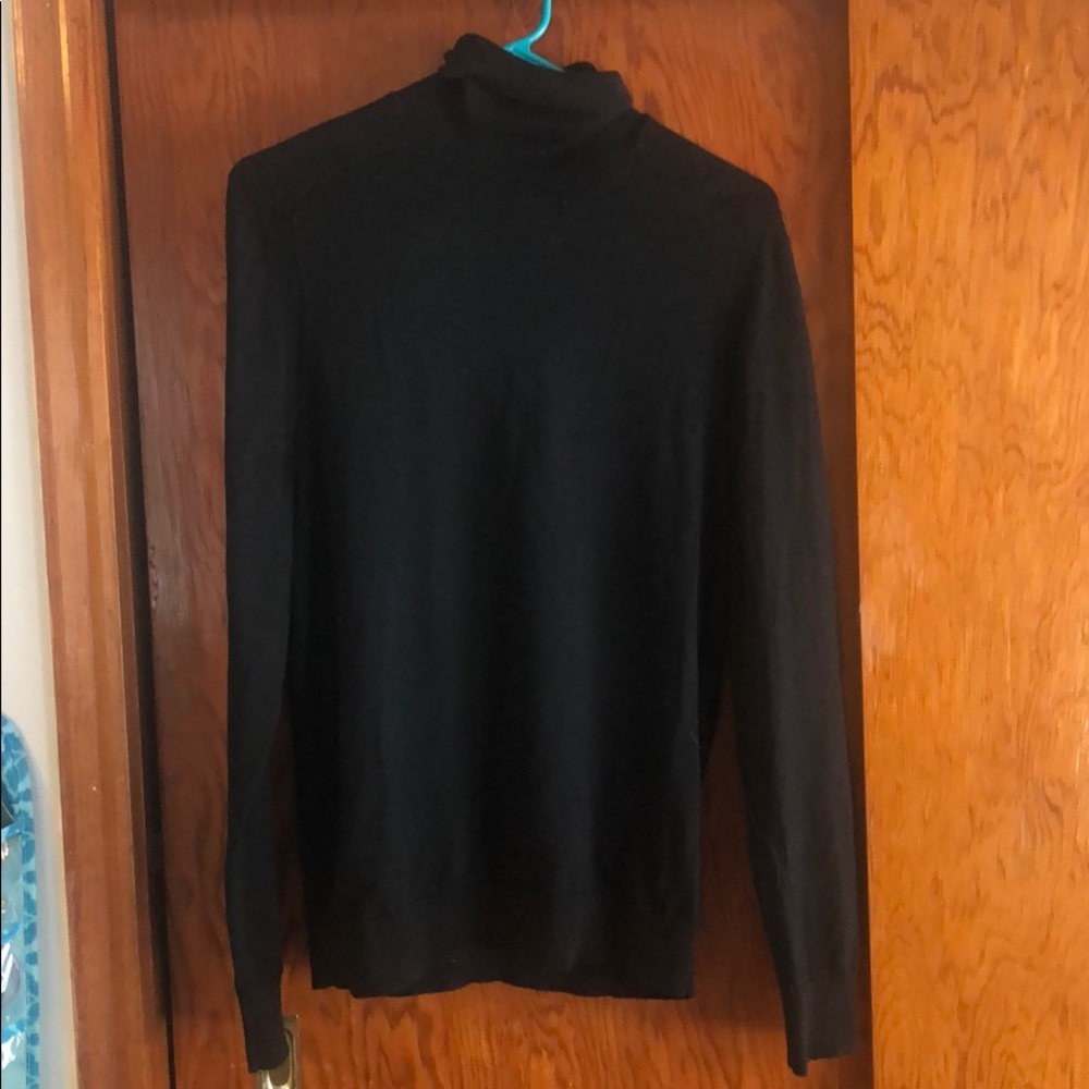 Black turtleneck sweater